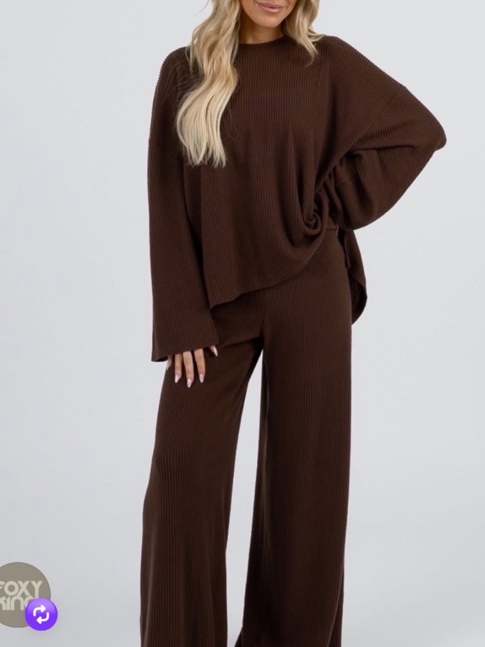 Yacht Club Pant Set Long Sleeve Cocoa - XL NWOT
